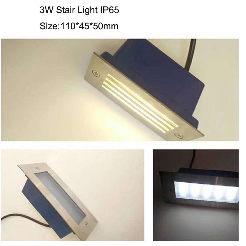 

Outdoor Wall Lamps AC110V AC220V Factory Price 110mm 3W 4PCS Led Step Light