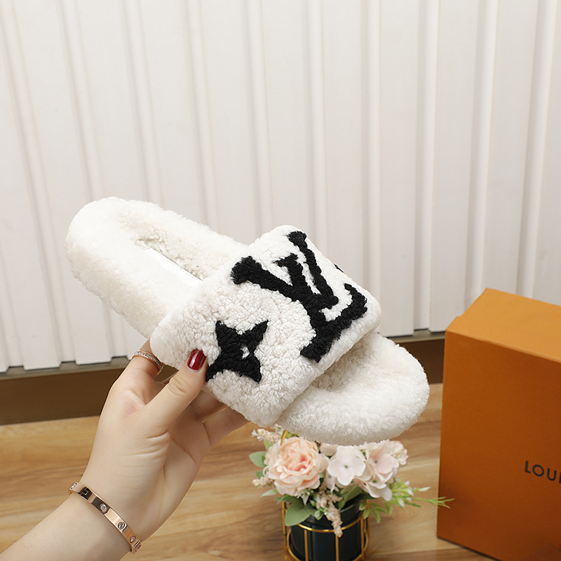 

Slippers Designer Slides Women Sandals Shoes Winter Hotel Indoor Scuffs Booties Heels Warm Fashion Sliders Womens Dress Classics Style EUR39, Boxless