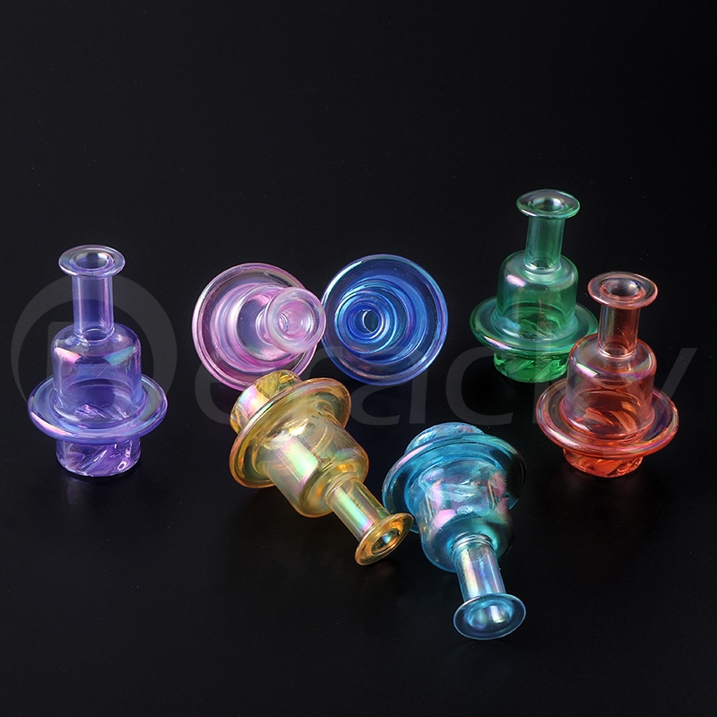 

25mmOD Smoking Quartz Spinning Carb Cap Colored Bubble Caps For Beveled Edge Banger Nails Glass Water Bongs Rigs