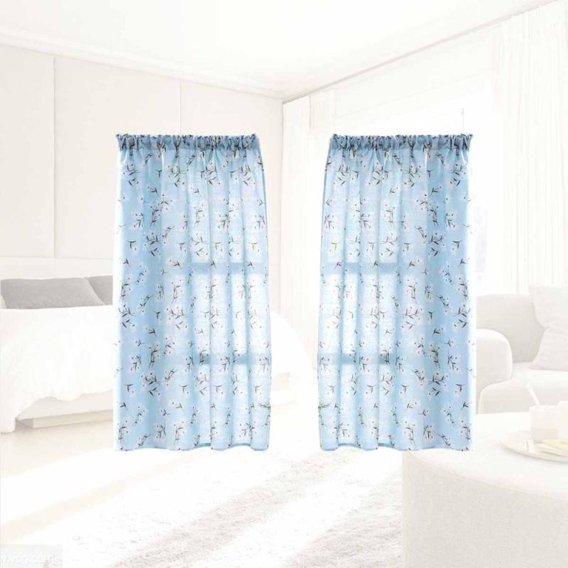 

Curtain & Drapes 1 Pc Rod Small Window Short Household Sheer Valance Kitchen Balcony Door Panels Home Drape - 100x130cm (, Picture 1