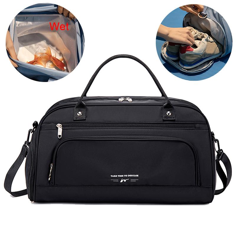 

Men Black Fitness Bag Dry Wet Combo Swimming Bags For Women Pink Yoga Tennis Handbag 2021 Gym Sports Luggage Travel Duffle Blosa Outdoor