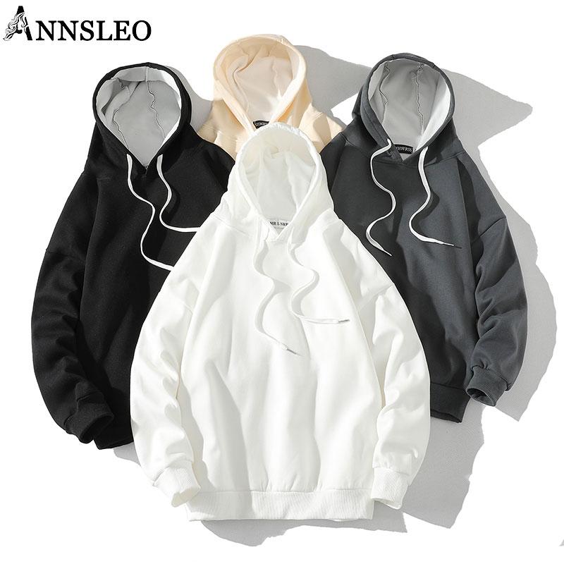 

Men's Hoodies & Sweatshirts Casual Hooded Sweatshirt Unisex 2021 Autumn Winter Solid Oversized Pure Cotton Fashion Men Pullover Hiphop Girl, Blue