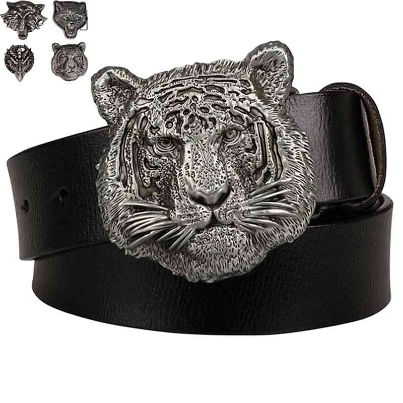 

Designer belts 2023 buckle wolf head eagle dragon Exaggerated style trendy decorative belt punk rock