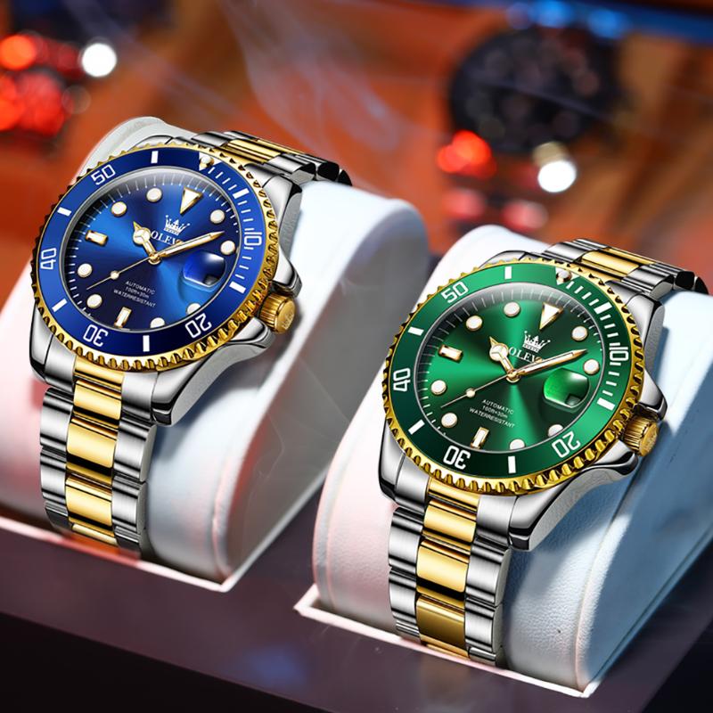 Wristwatches Original Luxury Automatic Watch Men Mechanical Movement Waterproof Sports Top Brand Stainless Steel Wristwatch Reloj Hombre-image-725057153