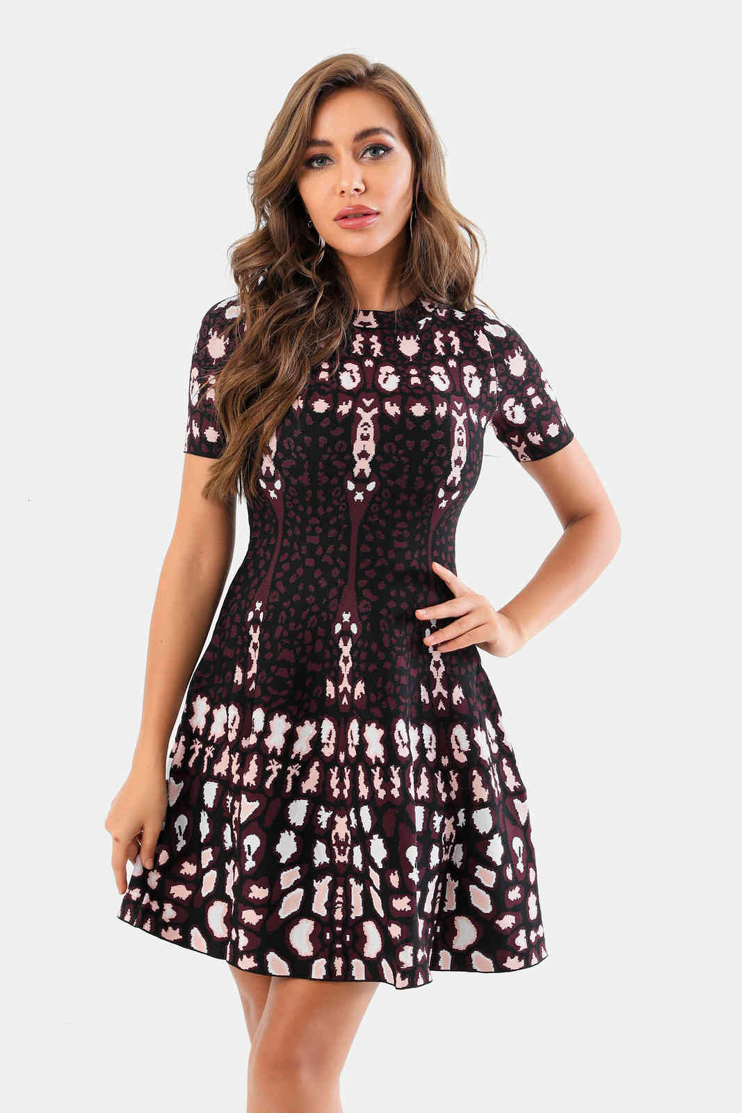 Casual Dresses Autumn Vintage Elegant Jacquard Women O-neck Sleeveless Bodycon Mini Club Evening Party VPQ7-image-705499756