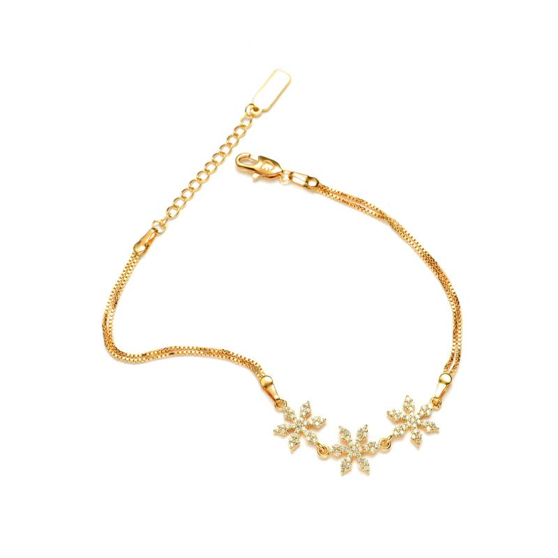 

Link, Chain Star Of David Inlaid With Zircon Bracelet