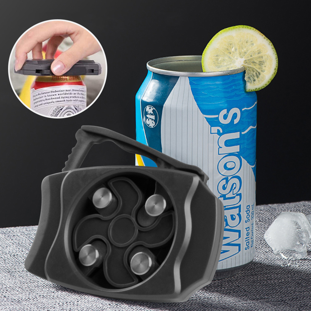 

1 pcsGo Swing Universal Topless Beverage Beer Can Opener Manual Smooth Edge Portable Safe Cut Can Opener Ez-Drink Opener Cutter 210319