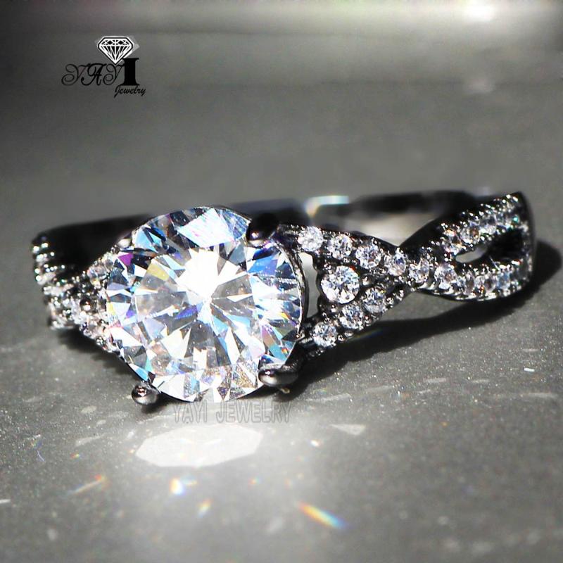 

Wedding Rings YaYI Jewelry Fashion Princess Cut 2.9 CT White Zircon Gold Color Engagement Heart Party Gifts