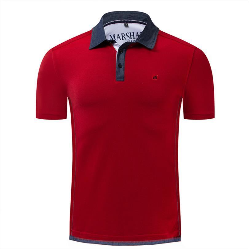 

summer short sleeve mens polos 100% cotton shirt brands classic casual male embroidery shirts clothing, White;black