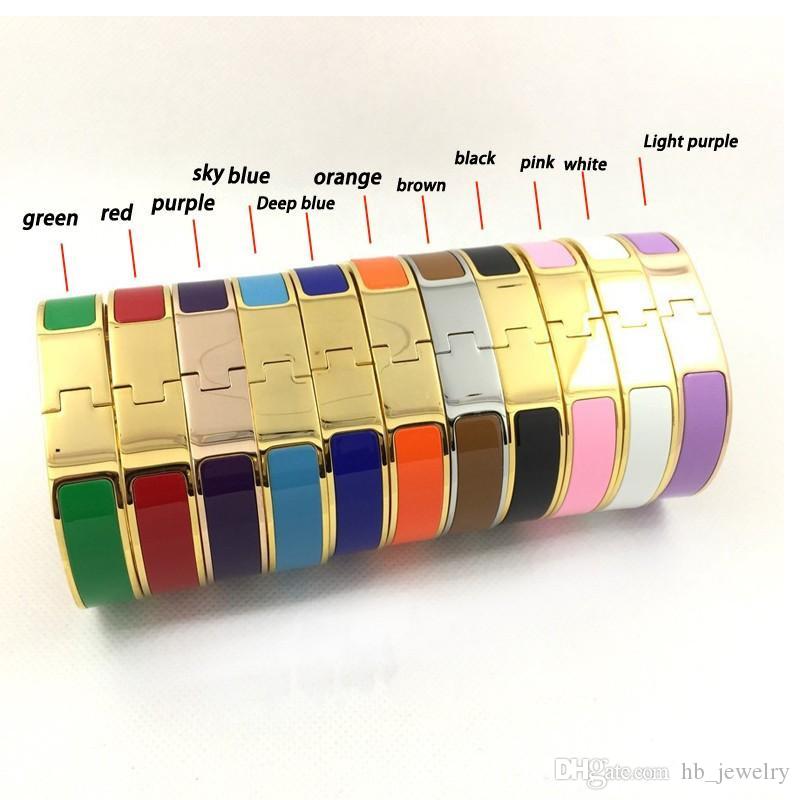 

Highest level Designer Enamel 316L titanium steel letter bracelets bangles lovers engagement men and women luxury jewelry Have box PS8280-2