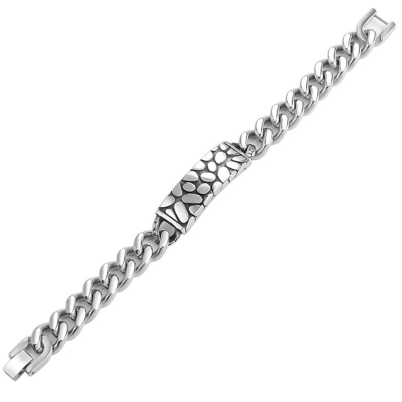 

Link, Chain 2021 Style European And American Simple Bracelet Men Trendy Personality Fashion Design Hip Hop, Black