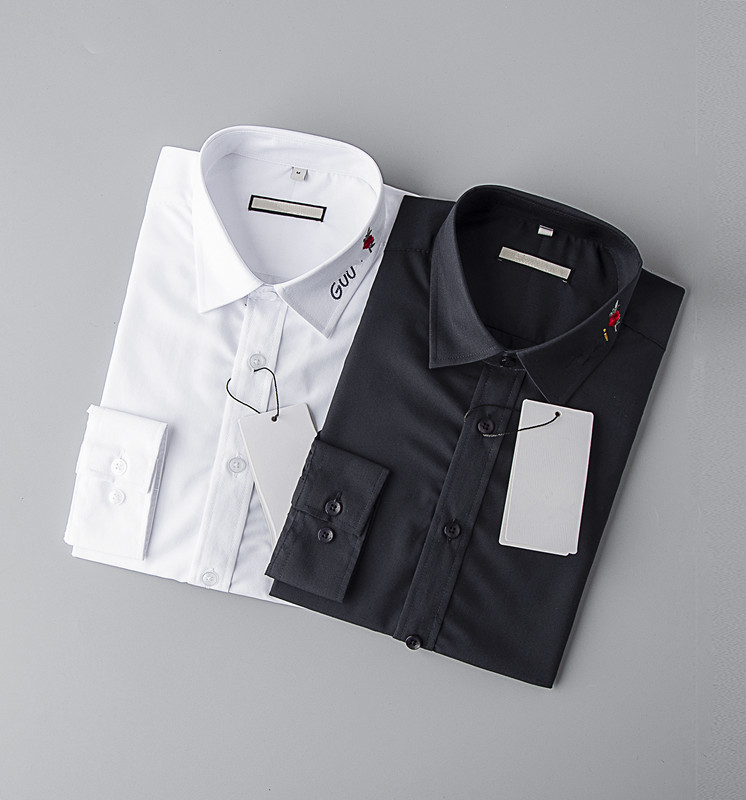 

2021 Mens shirt luxury designer fashion trend wear long sleeve business casual brand spring slimming -3XL, Color