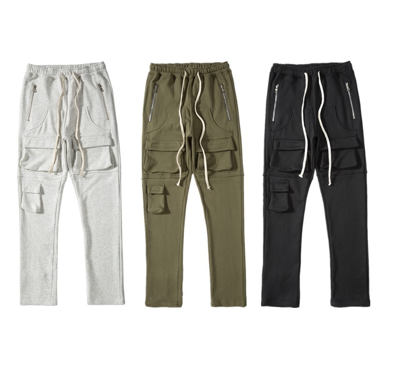 

Mens Pants Pocket Design Straight-leg Trousers Hiphop High Street Casual