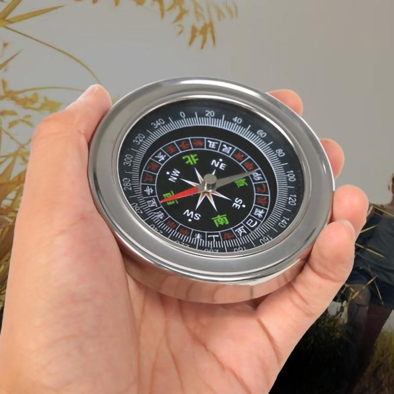 

Portable Aluminum Lightweight Emergency Compass Outdoor Survival Tool Navigation Wild Black S Gadgets