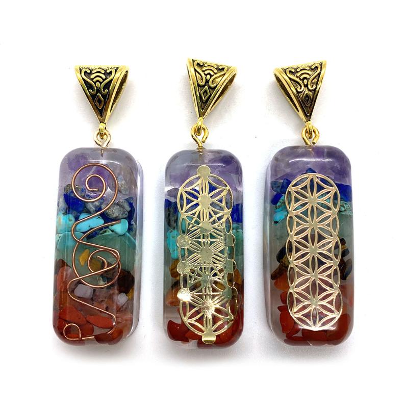 

Charms Rectangular Semi-precious Gemstones Wholesale Handmade Combination Exquisite Necklace Bracelet Jewelry Accessories, Bronze;silver