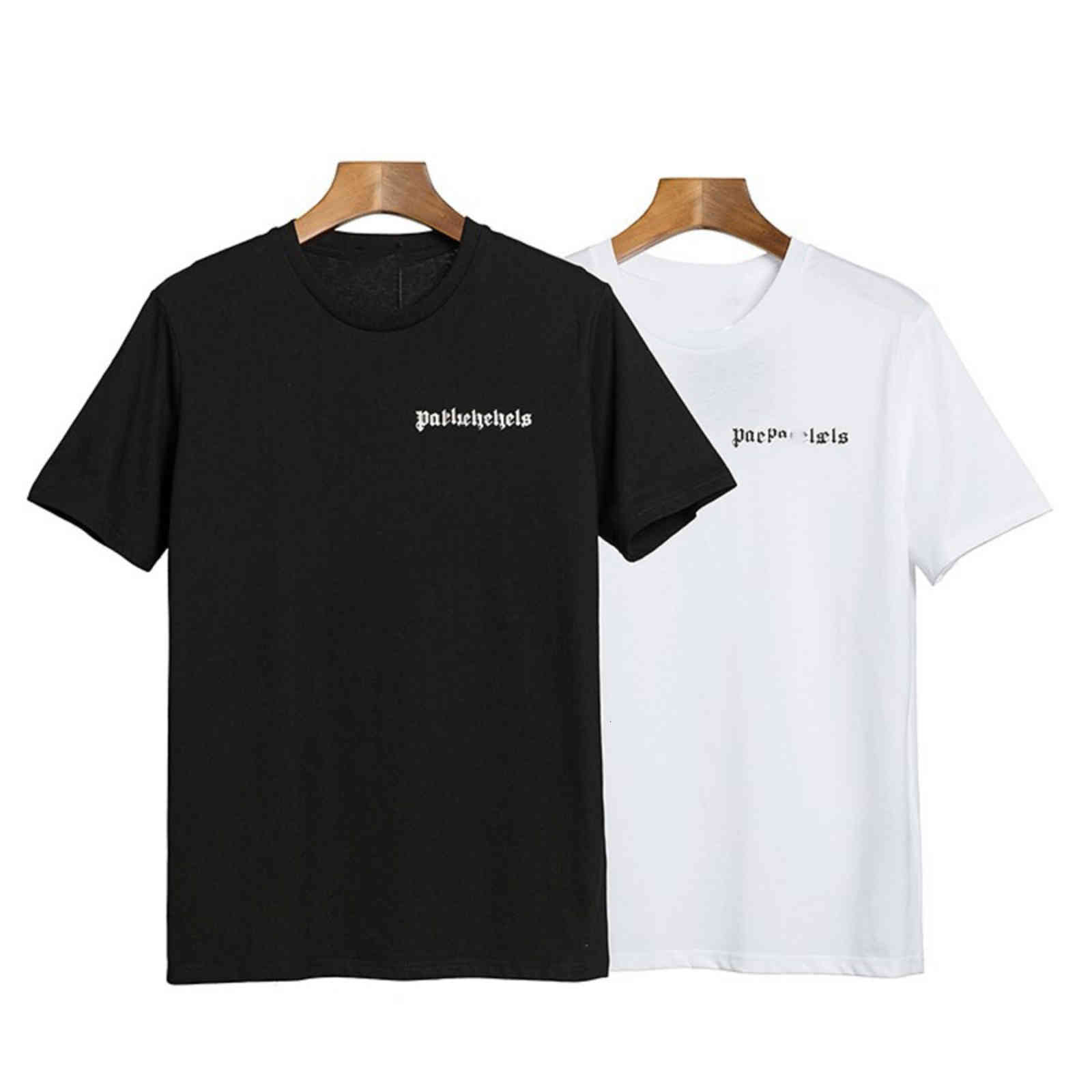 

Palmes Angles Tee shirtsTrendy Angel chest small letter simple short sleeve round neck T-shirt trendy Casual Short Sleeve T-Shirt, White;black