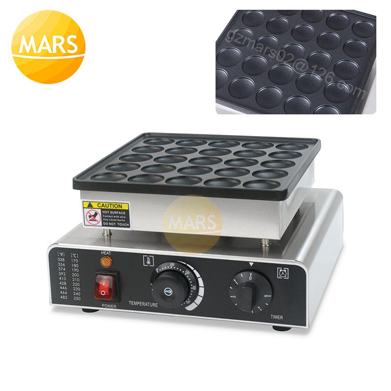 

Commercial Electric 110V 220V Non-stick Poffertjes Grill Machine, Mini Dutch Pancakes, 25 Hole Dorayaki Machine Egg Cake Oven Bread Makers