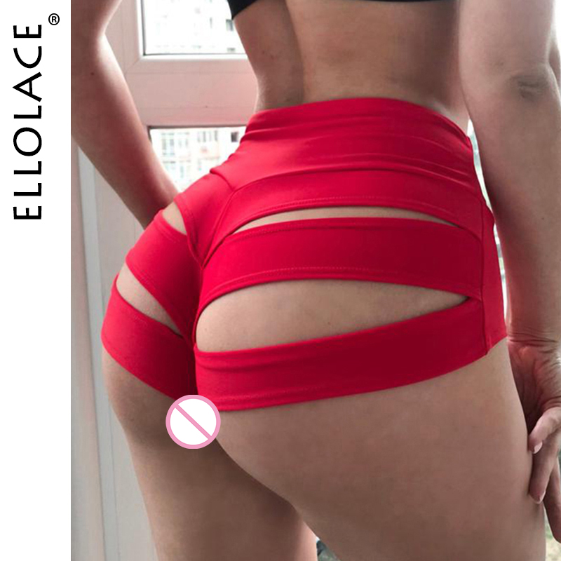 

Womens Panties Boyshort Bodycon Hollow Out Womens Underwear Sport Hight Waist Elastic Running Shorts Wholesale, Red