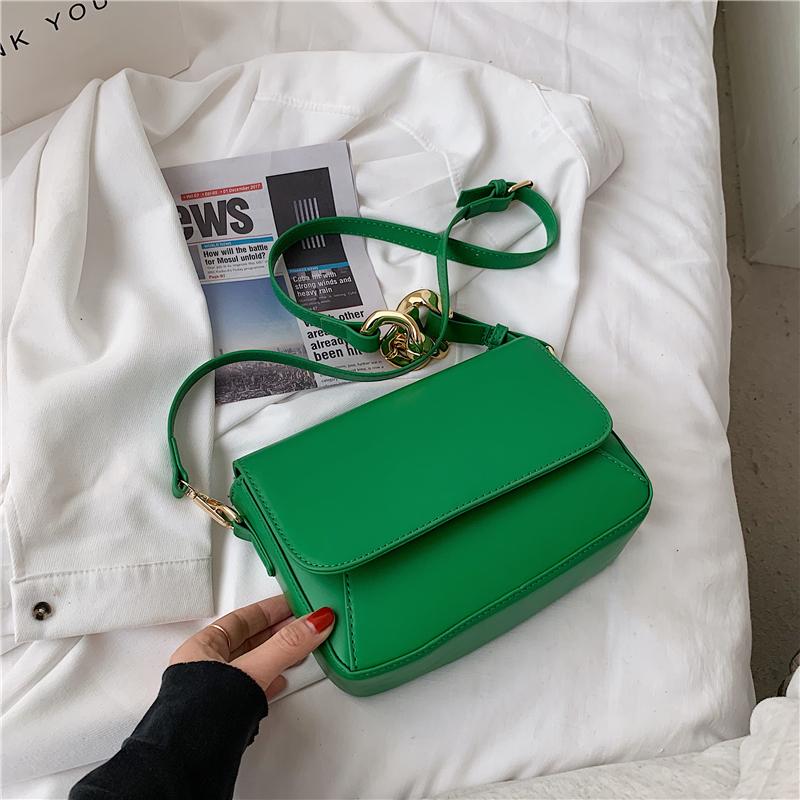 

Evening Bags Thick Chain Design Small PU Leather Flap Crossbody Shoulder For Women 2021 Beautiful Fashion Ladies Travel Handbags Purse, Black