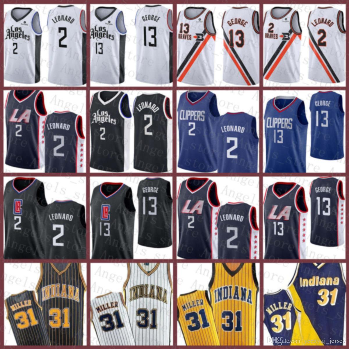 

Kawhi Paul 13 George 2 Leonard Reggie 31 Miller Indiana Pacers Los Angeles Clippers Victor 4 Oladipo Basketball Jersey Clipper, Jersey-kuaichuan
