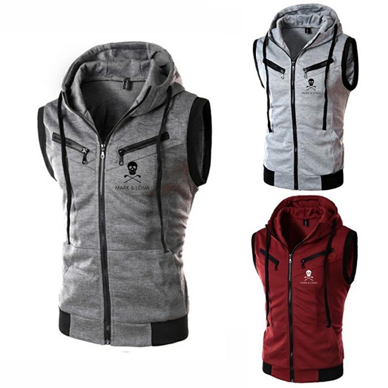 

Men' Jackets Spring And Autumn Fashion Mark Lona Logo Printing Sleeveless Jacket Warm Comfortable High-quality Vest, Gray