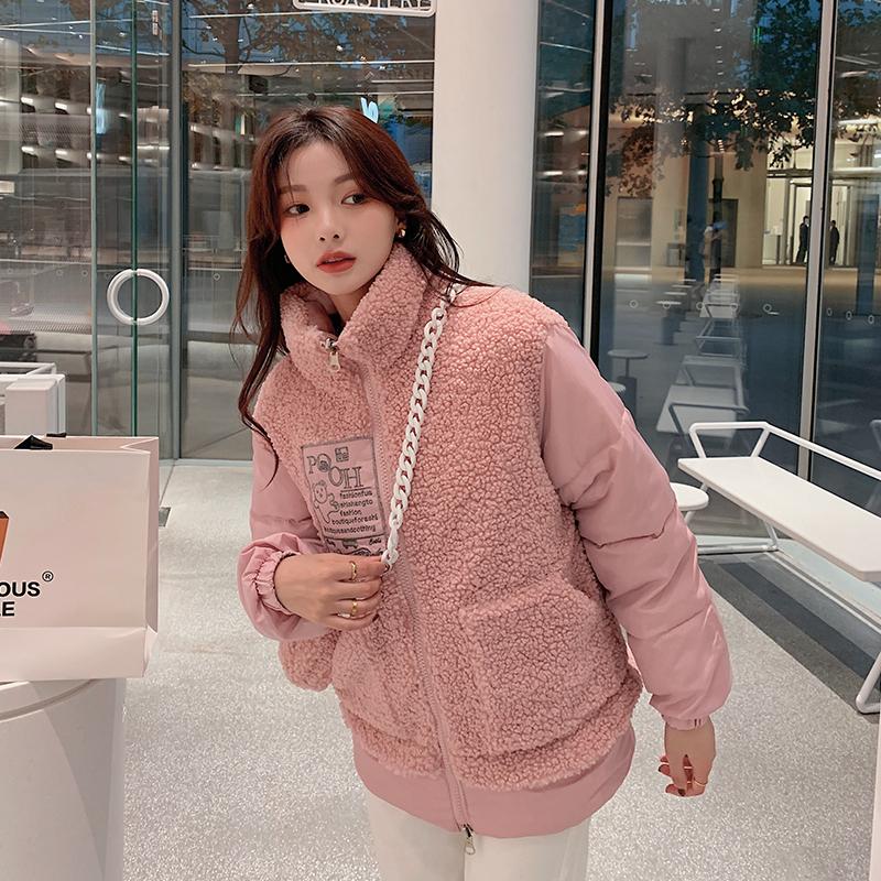 

Women's Down & Parkas Customized Cotton-Jacket 2022 Winter Jackets For Women Lady Two Both Sides Wear Sherpa Coat Face Back Reversable MTW60, Black