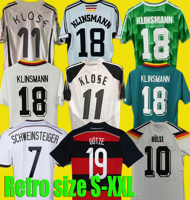 

2004 2006 1990 1992 1994 Germany Retro Soccer Jersey home away KLINSMANN Matthias football shirts 1996 1998 1988 1980 2014 KALKBRENNER Littbarski BALLACK, 2006 home