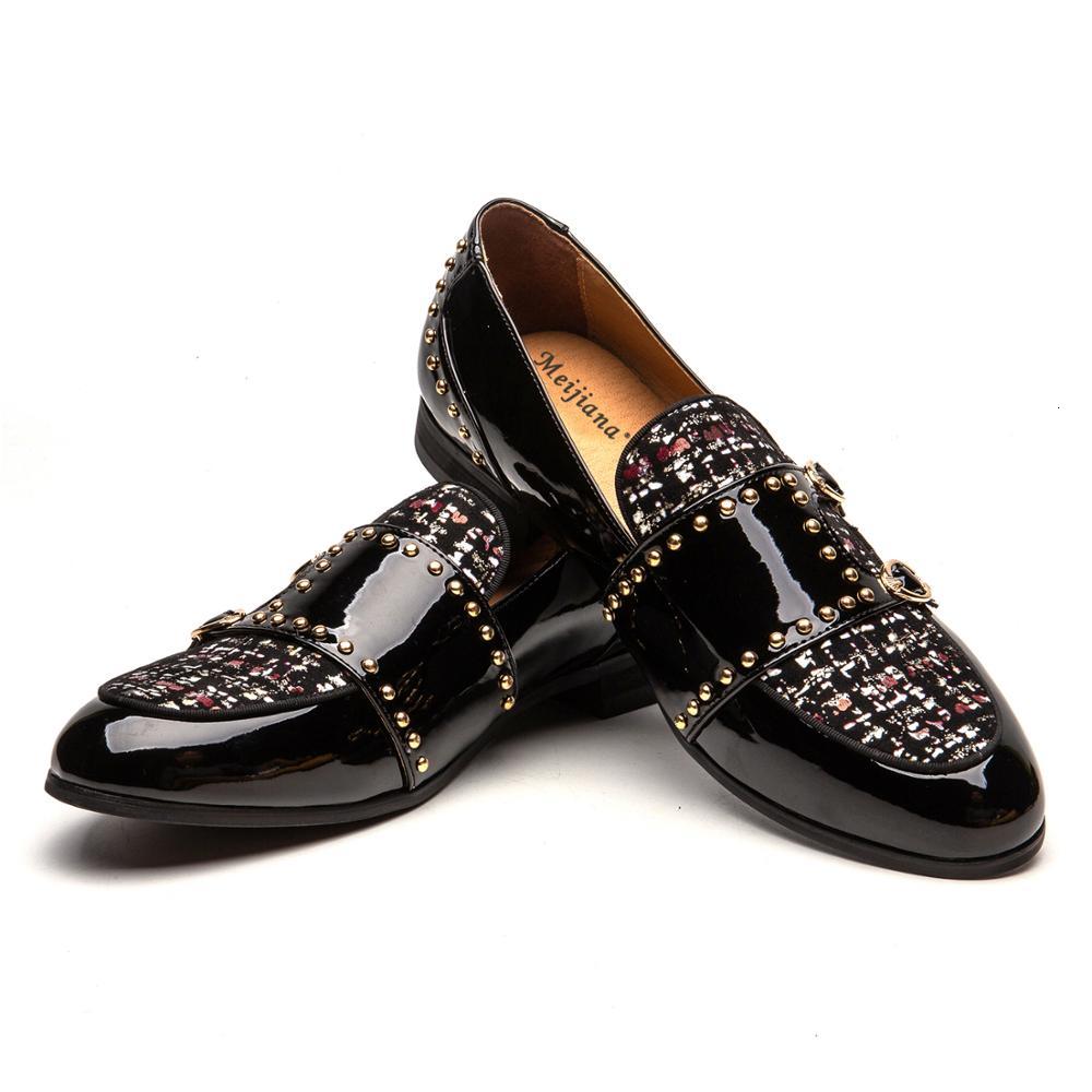 

dress shoes meijiana men's wedding shoes, casual footwear with buckle and chess pattern for dinner, ud2x, Black