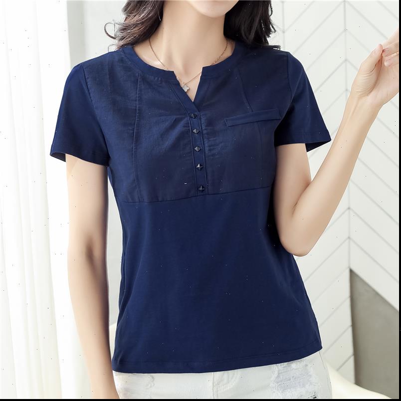 

womens shirt blouse short sleeve v neck slim lady shirts pink grenn cotton female blouses shits plus size, White
