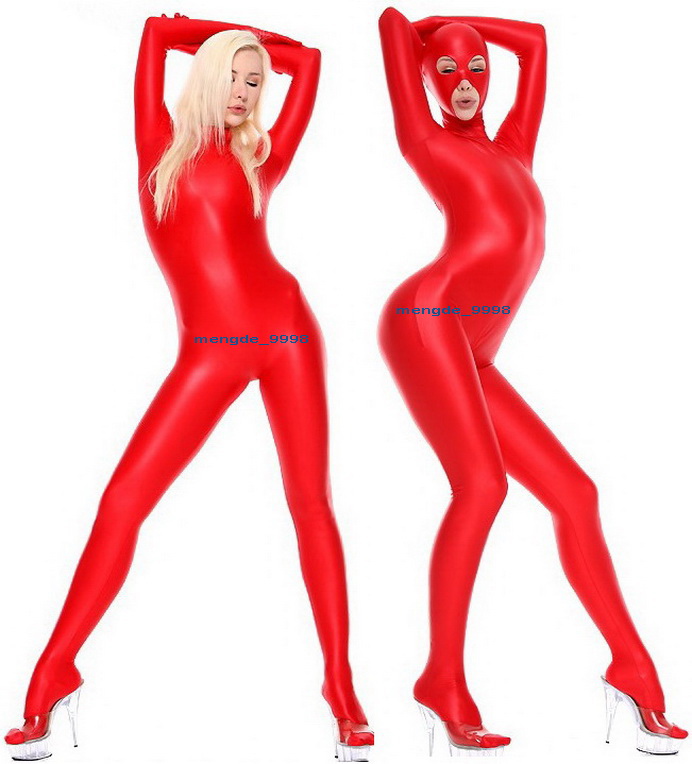 

Red Lycra Spandex Catsuit Costume Unisex Outfit Sexy Women Men Bodysuit Costumes With Open Eyes and Mouth/Nose Halloween Party Fancy Dress C, Black