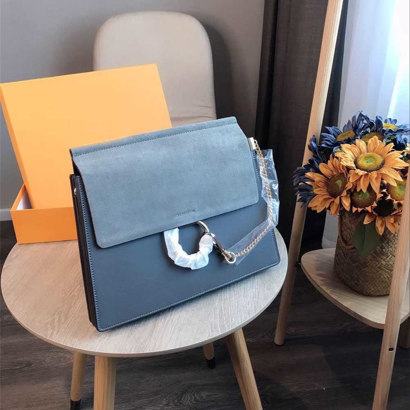 

shoulder bags women luxury designer real leather chain crossbody bag handbags famous circle designer purse high quality big size 31cmu