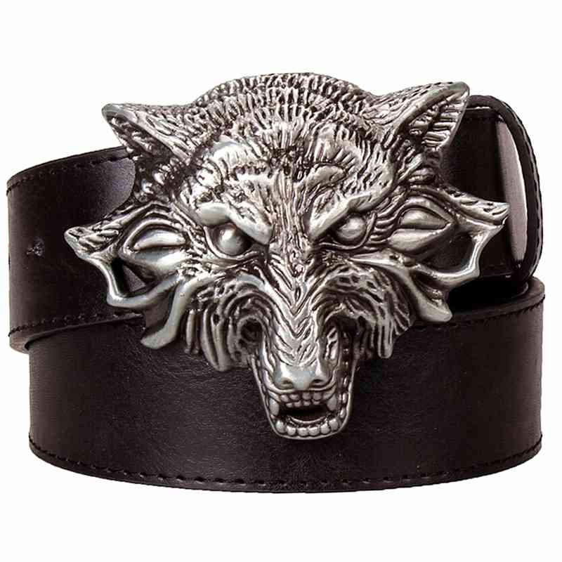 

Designer belts 2023 Personality mens Wolf Totem strap leather buckle metal male business casual belts gift for men factory outlet