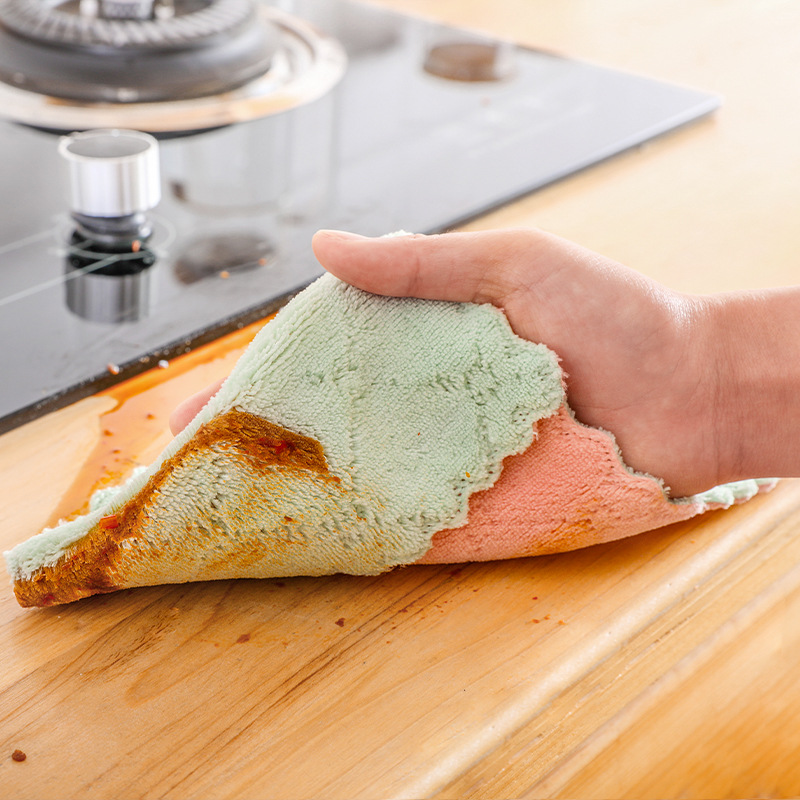

Microfiber Cleaning Cloth Reusable Super Absorbent Dish Towel Home Oil Dust Clean Wipe Rag Kitchen Supplies And Gifts Free DHL