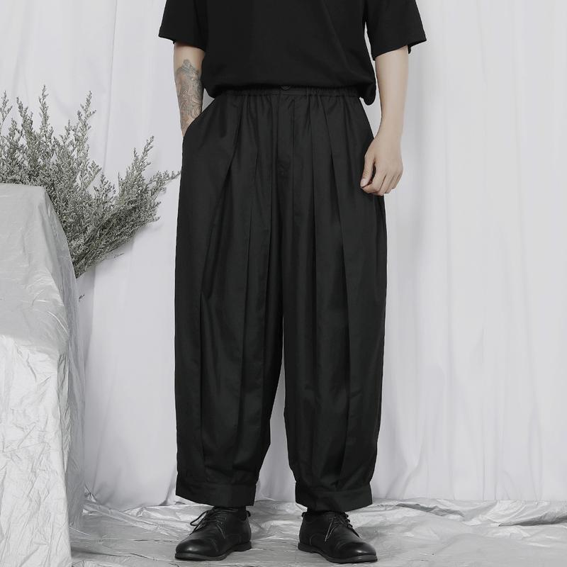 

Men's Pants 27-46 2022 Clothing Original Catwalk Design Loose Wide Leg Plus Size Costumes, Black