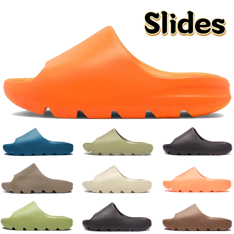 

With Box Slides slipper Mens Shoes sandals enfora enflame orange bone resin earth brown desert sand soot triple black men women slide, 12 bubble wrap packaging