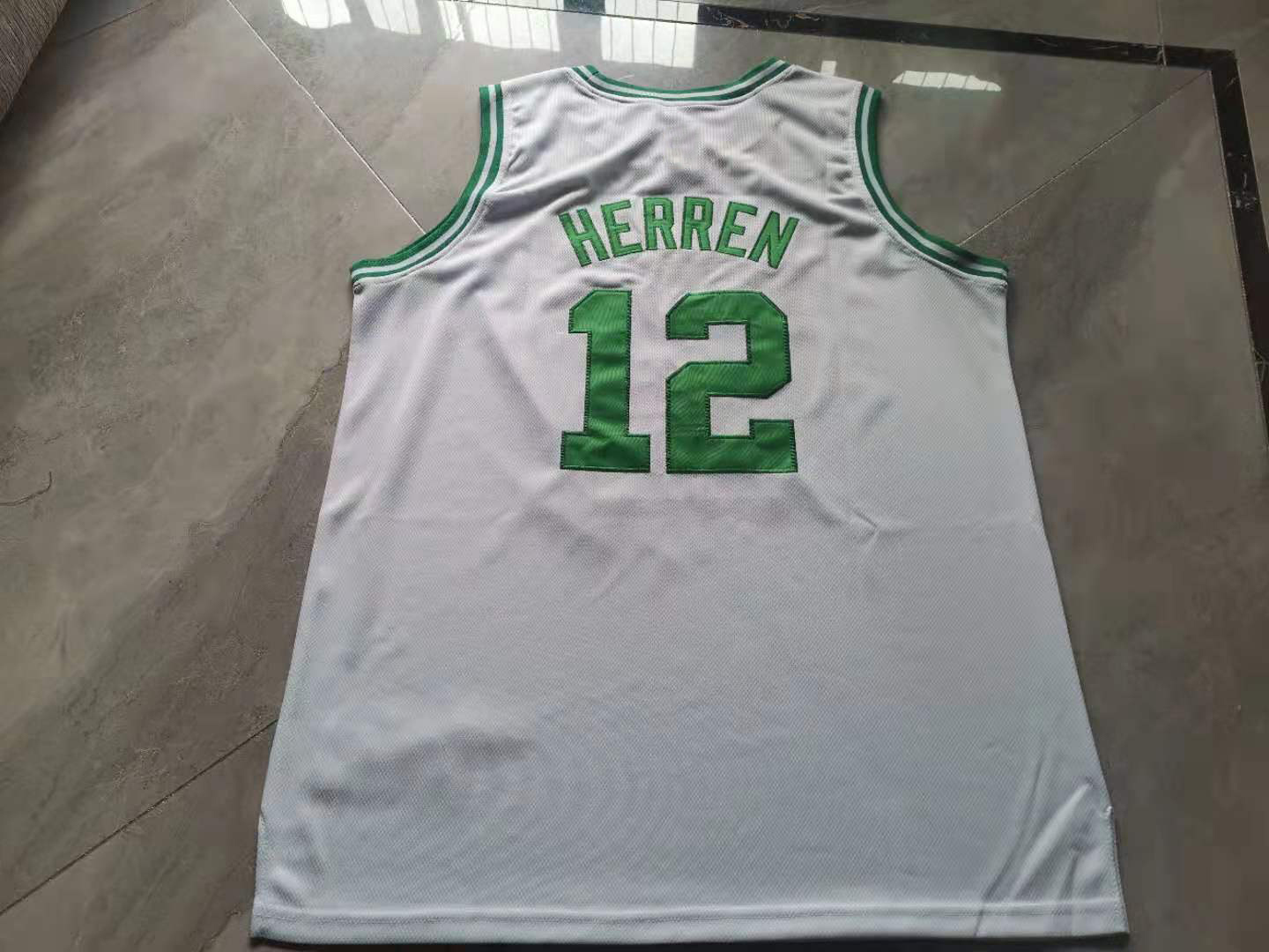 

rare Basketball Jersey Men Youth women Vintage WHITE GREEN 12 Chris Herren Size S-5XL custom any name or number, White youth s-xl