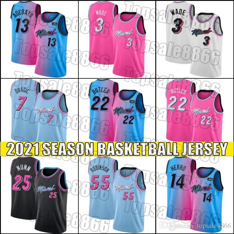 

Miami Heat Jersey Bam Tyler Adebayo Herro Jersey Dwyane Jimmy Wade Butler Jerseys Goran Duncan Dragic Robinson Jerseys xc25, Black;red