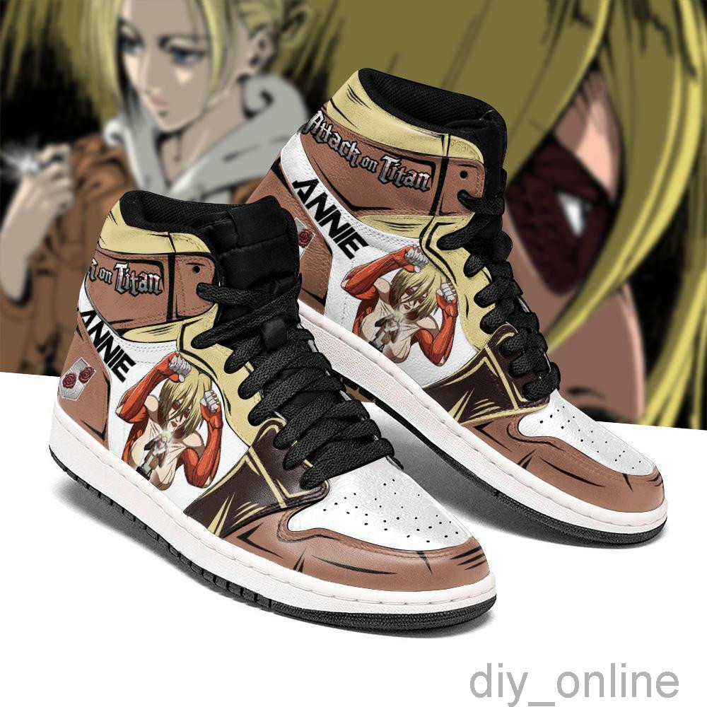 

DIY Anime Fan Sneakers annie-leonhart-titan Mens Womens Basketball Shoes Jumpman 1 Model Custom Trainers Casual shoe, Attack-on-titan
