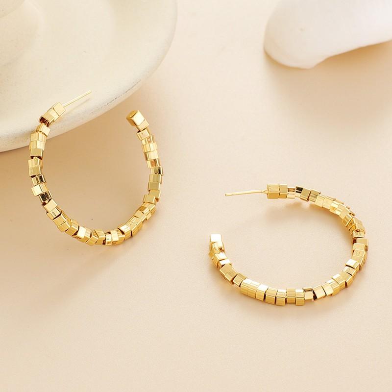 

Dangle & Chandelier 2021 Contracted Geometric Circular Elegant Joker Drop Earrings Fashion Temperament Senior Metal Women Fresh, Silver