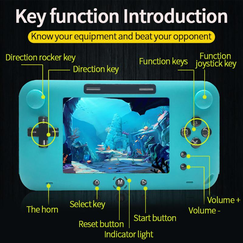 

Portable Handheld 8-Bit 4.0 Inch LCD Color For Children 208 Built-In Children'S Players Game