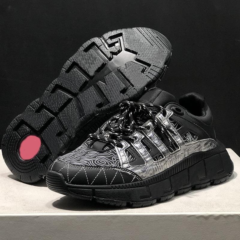

Men Sole Running Shoes Women Reaction Mens Trigreca Shoe Sport Leather Lightweight Casual Platform Trainers Chain Sneakes Box With Ldngb, Sock