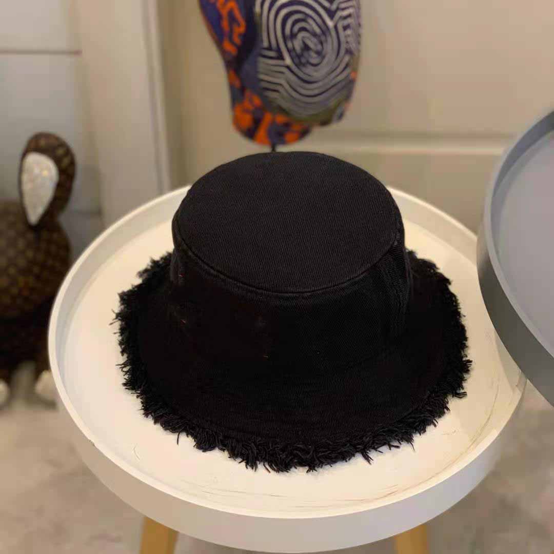 

2021 luxury Wholesale-Summer SunBucket Hat Protection Fishing Brand high quality Pure color letters Bob Boonie Bucket Hats Summer caps bb5, Blue;gray