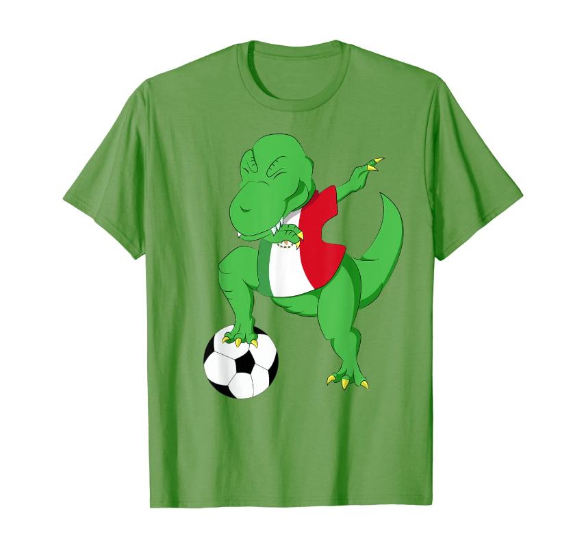 

Men' T-Shirts Dabbing Soccer T-Rex Mexico Jersey Shirt - Mexican, A1