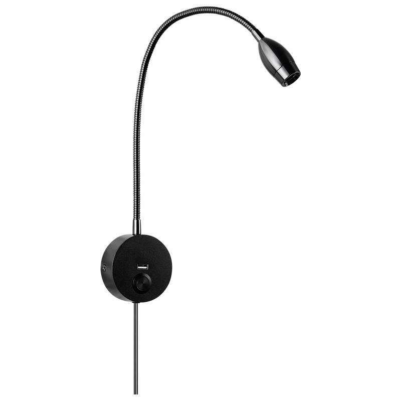 

Tokili Plug in Wall Lights for Book Reading Lamps Flexible with USB Charger Touch On/Off/Dimmer Spotlight Bed Headboard Gooseneck Sconce Decor