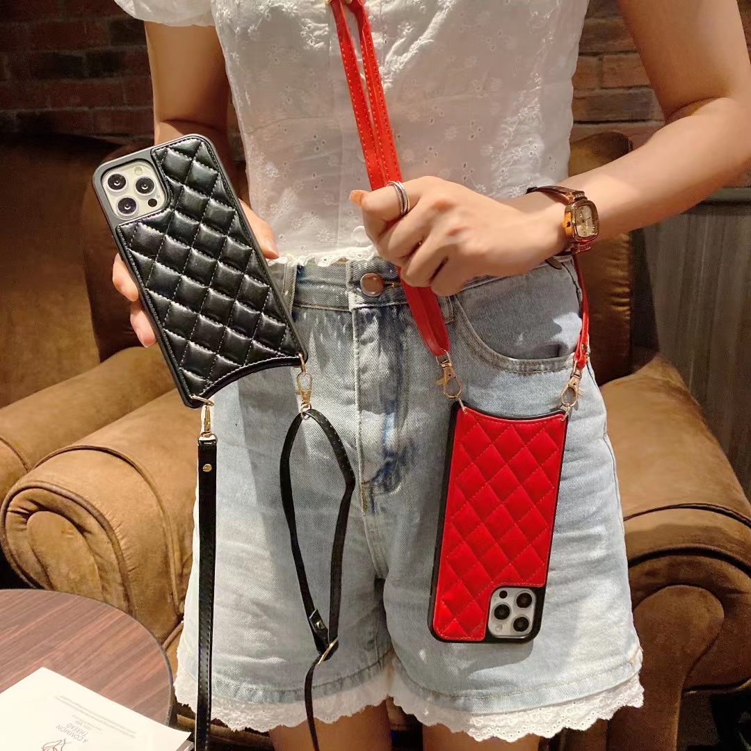 

Crossbody Lanyard luxury designer phone cases for iphone 12 11 Pro Max 11pro 12mini 7 8 plus Fashion cover X XR XSMAX shell Fish case
