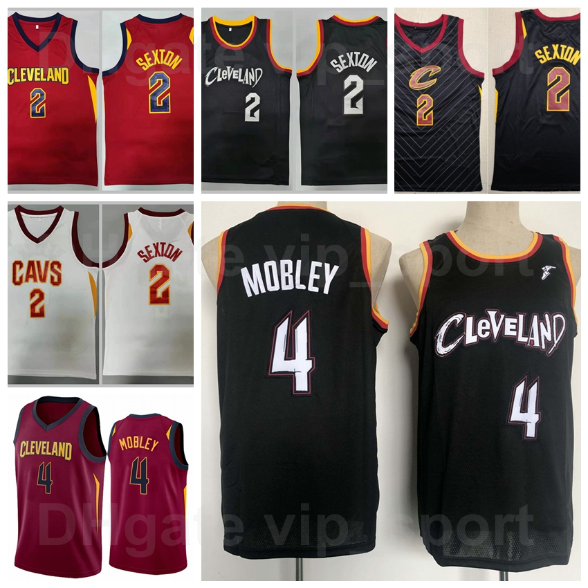 

Men Basketball Collin Sexton Jersey 2 Evan Mobley 4 Red Black White Team Color Pure Cotton Breathable For Sport Fans Shirt Excellent Quality On Sale Uniform, 2 black