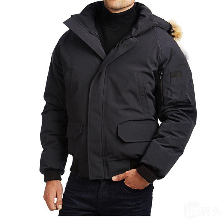 

Canada Winter Men Parka Camouflage chilliwack bomber Outerwear Fur Hooded Fourrure Manteaus goose Down Jacket Coyote Collar Coat Hiver Doudoune