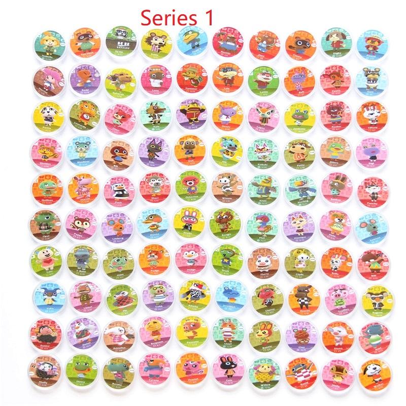 

100pcs Series 1 2 3 4 Animal Crossing ACNH Villagers NFC Welcome Game Cards Ntag215 Circular Coin Card Tags NS Switch WiiU Access Control