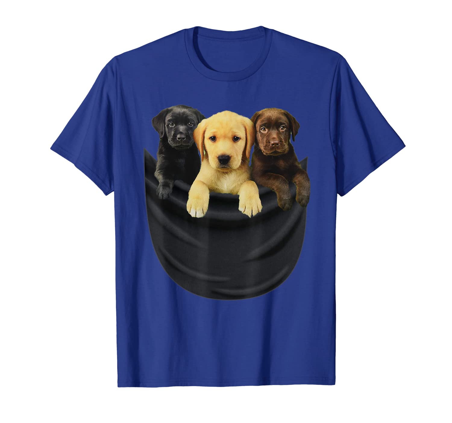 

3 labrador in pocket gift love dog puppy cute t-shirt, White;black