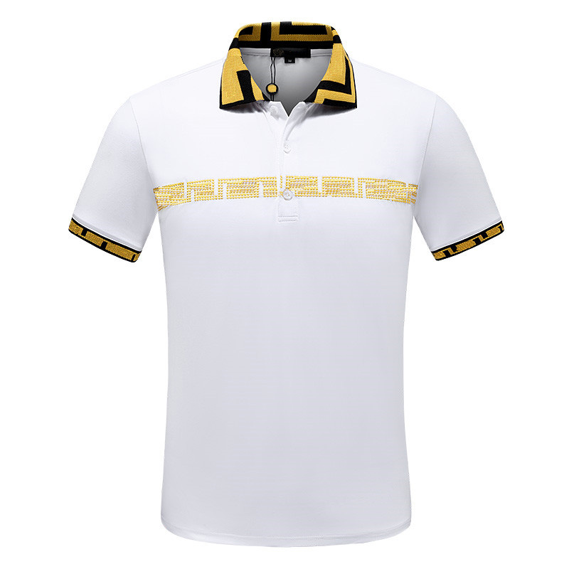 

Mens polo shirt Printing embroidery Top t shirts for Italy Fashion polos men High street Cotton, White;black